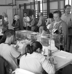 Moment de les votacions, en les passades eleccions municipals, el maig del 2011.