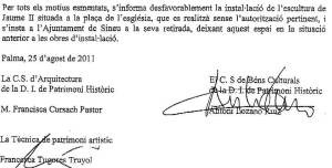 informe desfavorable del Consell, de l'agost del 2011.