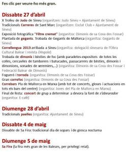 Els actes programats per les diferents entitats i associacions poden sofrir canvis aquestes properes setmanes.