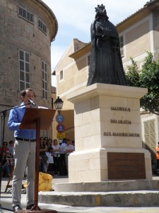 Discurs de Pere Joan Jaume (aleshores batle en funcions) abans dels incidents.