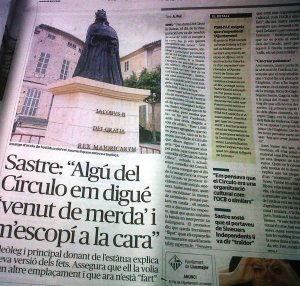 Durant mesos, l’estàtua de Jaume II fou el tema més mediàtic a Sineu. El tema ocupà dotzenes de portades.