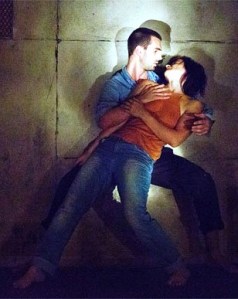 Marta Barceló i Joan Miquel Artigues, durant l'actuació en l'Edinburgh Fringe 2012.