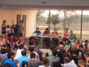 Moment de l'assemblea del passat dilluns a l'IES Sineu (foto: Miquel Puiggròs). 