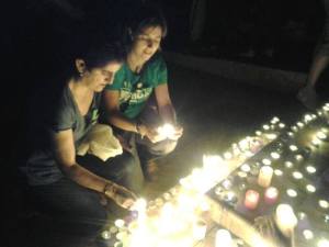 Concentració d'ahir a la mitja nit a Palma.