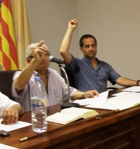 Antoni Comas i Pere Joan Jaume són els dos interloculors de l'ajuntament que han parlat avui amb les AMIPA.