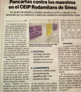 Ultima Hora (en aquest cas Joan Socies) va ser un dels mitjans que va treure la noticia.