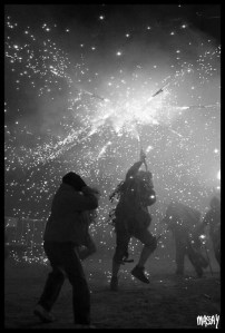 Fa més de tres anys que a Sineu no hi ha cap correfoc dels dimonis de Sa Cova des Fossar durant la festa de sant Antoni. (foto: Macià Puiggròs).