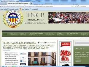 En la pàgina web de l'entitat espanyolista apareix un 'post' on s'explica quins centres han estat denunciats, entre ells el de Sineu.