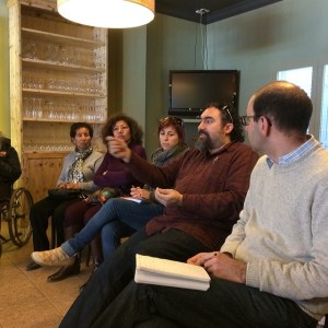Miquel Puiggròs i Victòria Riutort han participat avui a la segona jornada de trobades de premsa forana (foto: Magí Ferriol). 