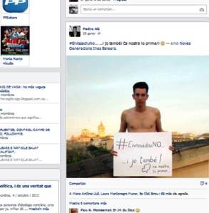 Alguns membres de l'organització juvenil fa uns dies es feren fotos nuus per protestar contra les prospeccions.