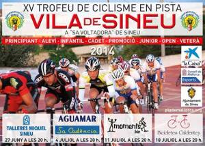 Cartell del XV Trofeu Vila de Sineu de ciclisme en pista. 