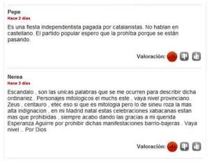 Una altra mostra dels comentaris anònims en el diari Ultima Hora.