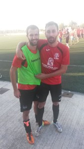 Pep Rosselló i Lluís Simó, màxim golejador de la temporada i d'ahir, respectivament. 