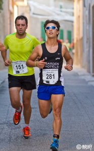 Biel Gacies 'Confit' durant una cursa local, fa quatre anys. [foto: Macià Puiggròs] 