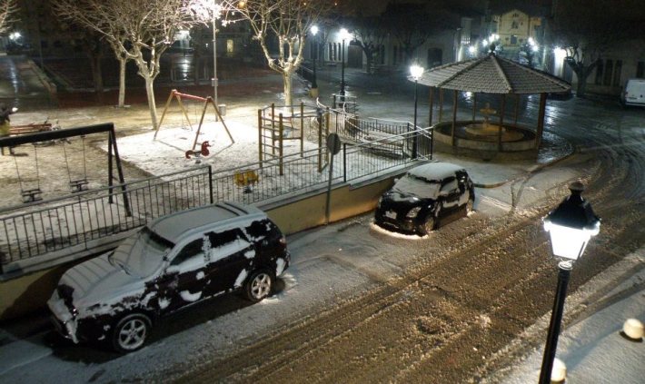 Fa cinc anys si que es varen posar uns quants centímetres de neu a Sineu.