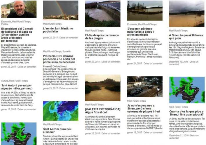 Aquest mitjà ha fet un seguiment escrupolós dels esdeveniments meteorològics d'aquests darrers dies. Els sineuers han gaudit, en tot moment, de tota la informació disponible. 