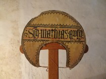 Diadema de l'apòstol sant Maties conservada a l'església de Sineu.