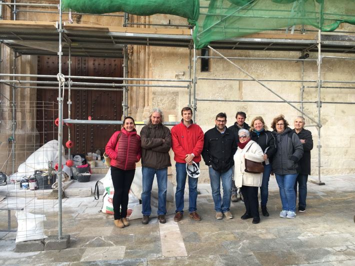 Representació de la Sala, la Parròquia i el Consell durant la visita