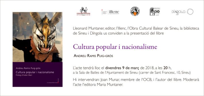 carta de convit a la presentació de Lleonard Muntaner Editor