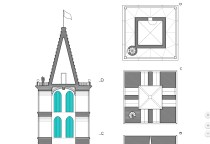 Plànol del campanar (Joan Vanrell i Torelló)