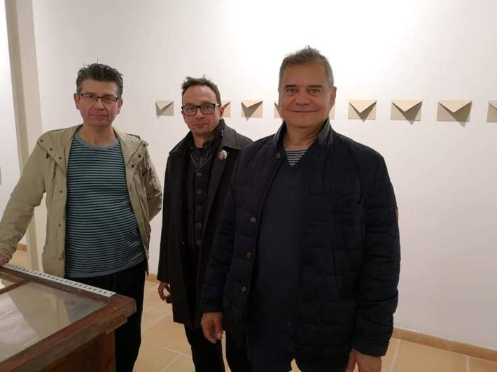 Marcos Vidal, en el centre, amb Garreta i Vallespir